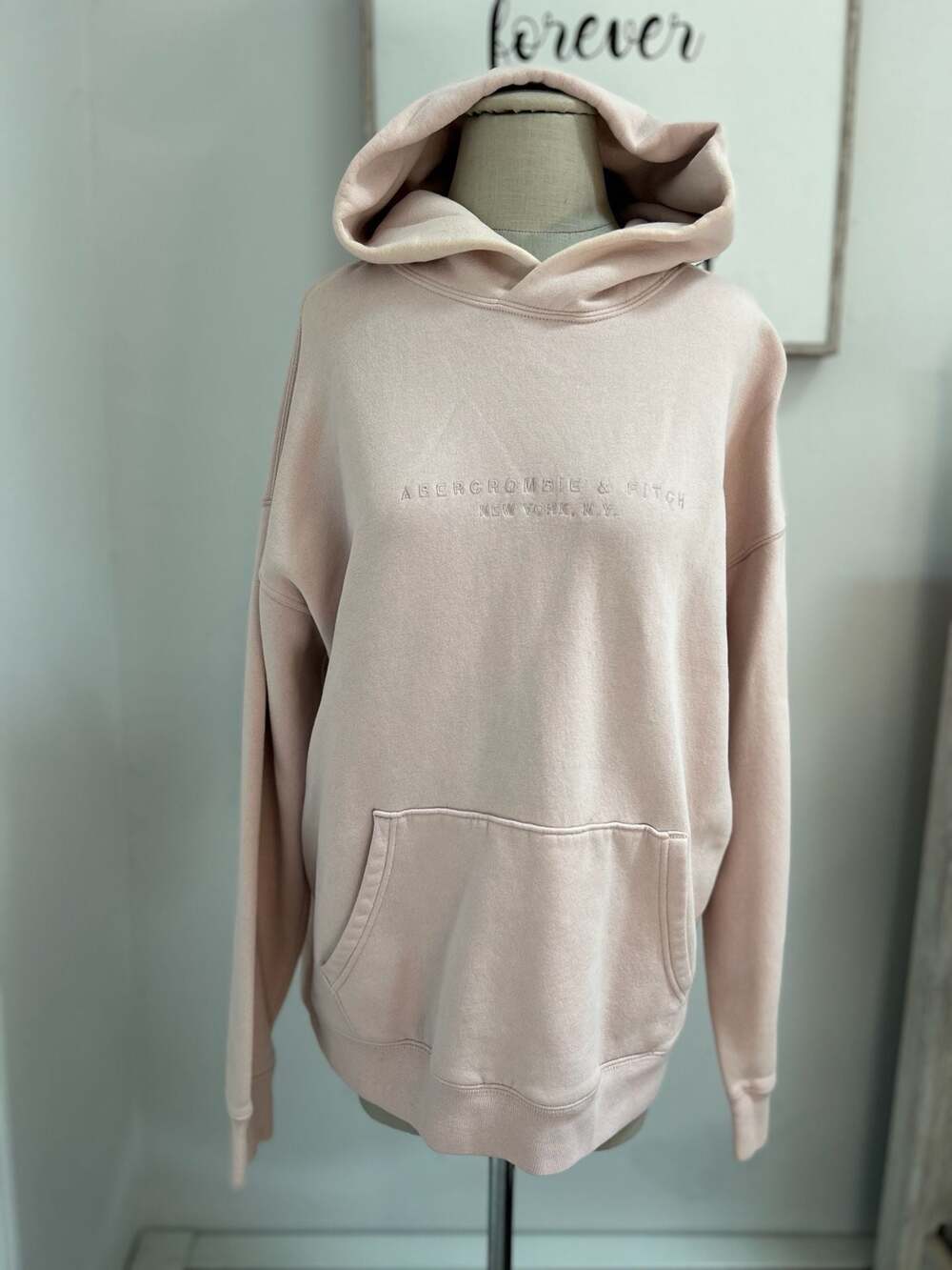 Abercrombie & Fitch Soft A&F Fleece Relaxed Hoodie in Light Pink